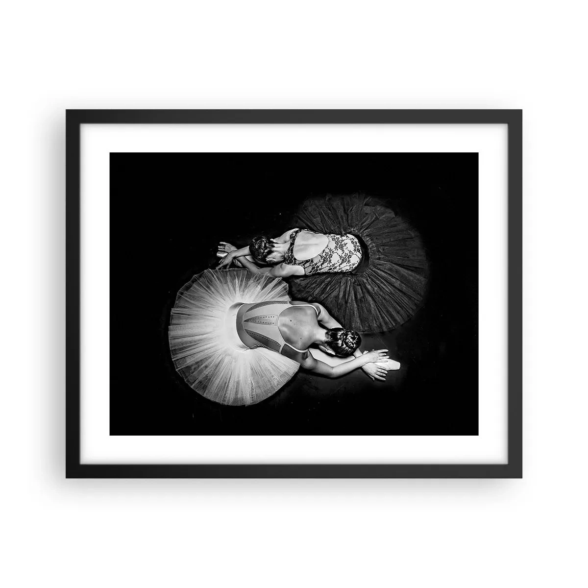 Pôster com moldura preta - Jin e yang – o equilíbrio perfeito - 50x40 cm