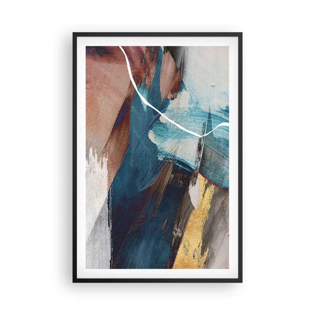 Pôster com moldura preta - Com elegância e energia - 61x91 cm