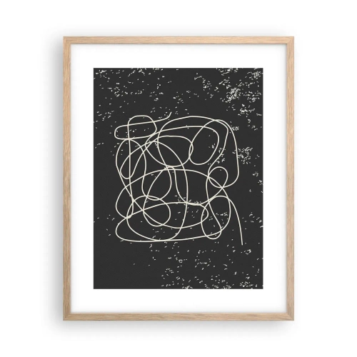 Pôster com moldura de carvalho claro - Pensamentos errantes - 40x50 cm