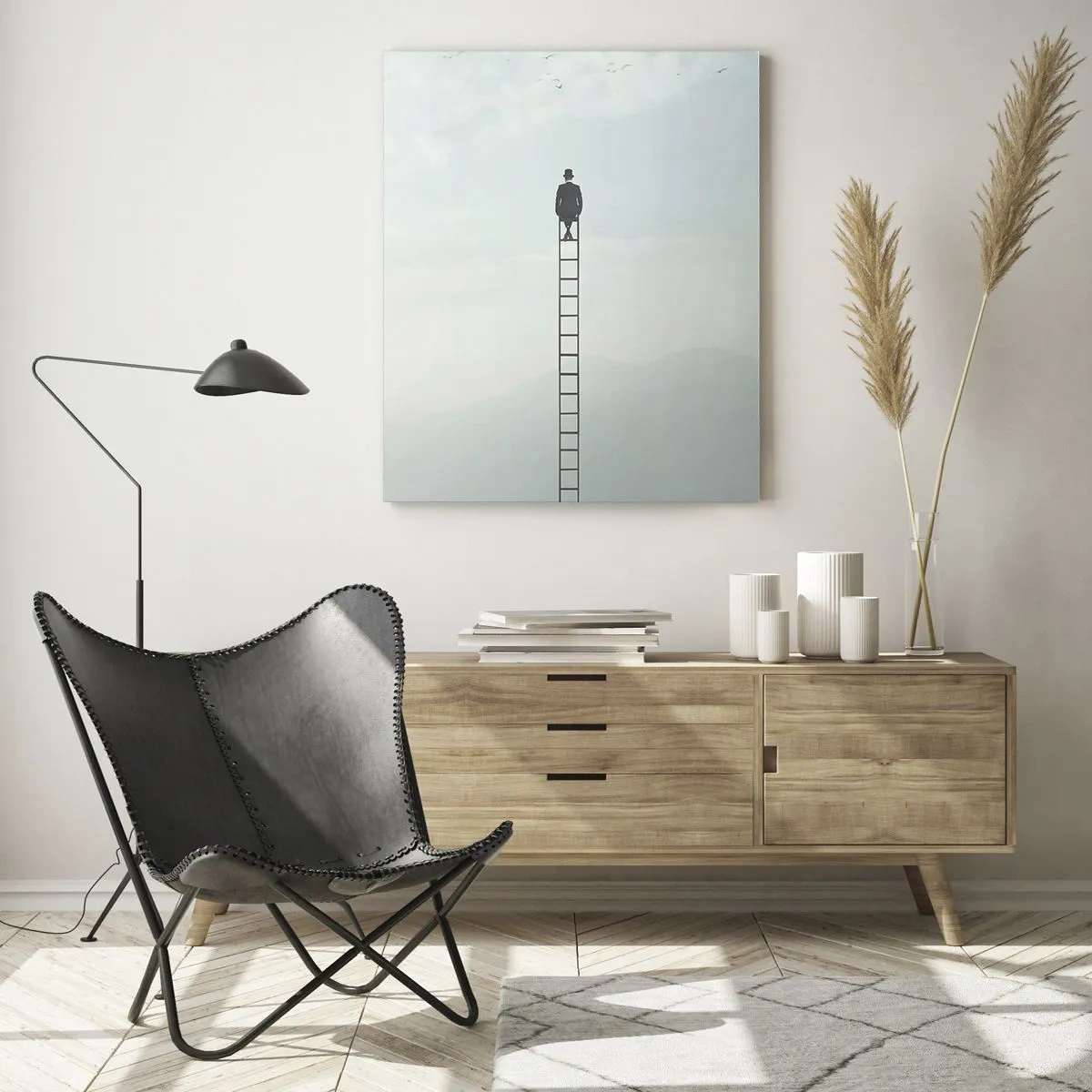 Quadro em vidro - Vá além - 50x70 cm