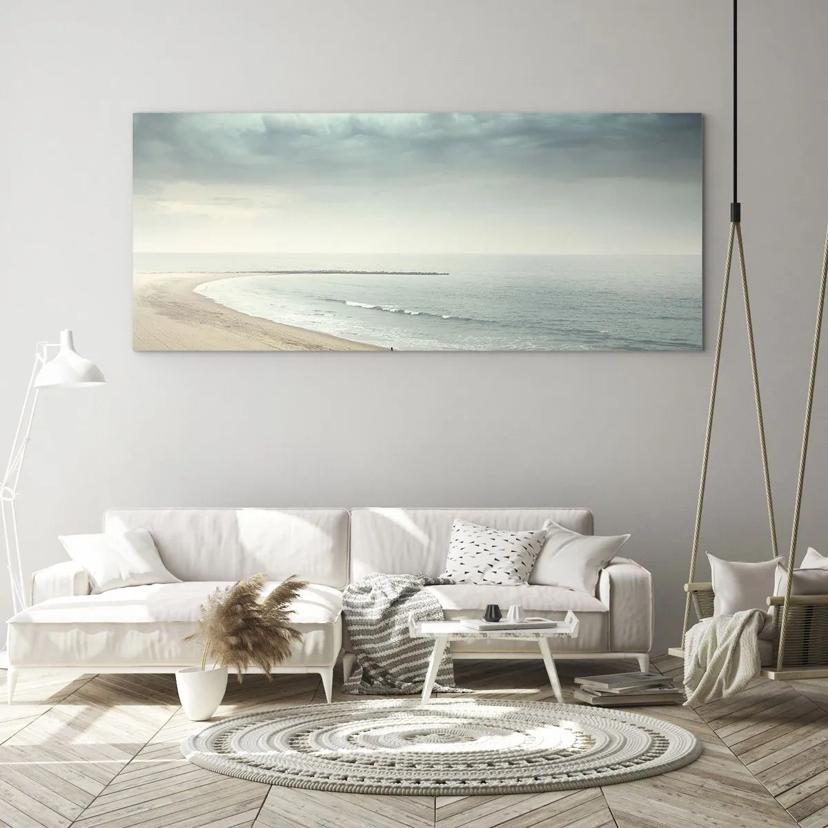 Quadro em vidro - Em busca da paz - 100x40 cm