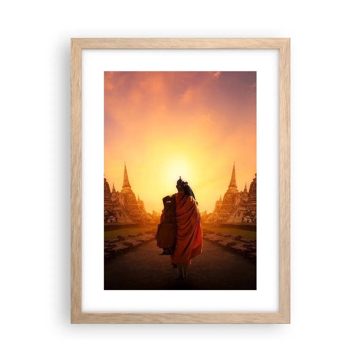 Pôster com moldura de carvalho claro - Em paz para a eternidade - 30x40 cm