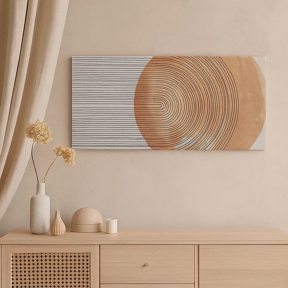 Quadro em tela - Composição solar - 100x40 cm