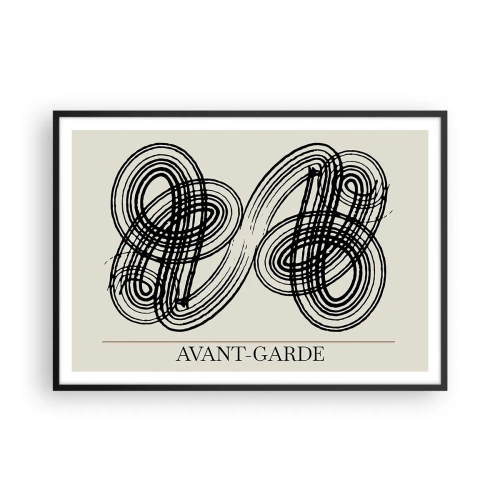 Pôster com moldura preta - Saiu espontaneamente - 100x70 cm