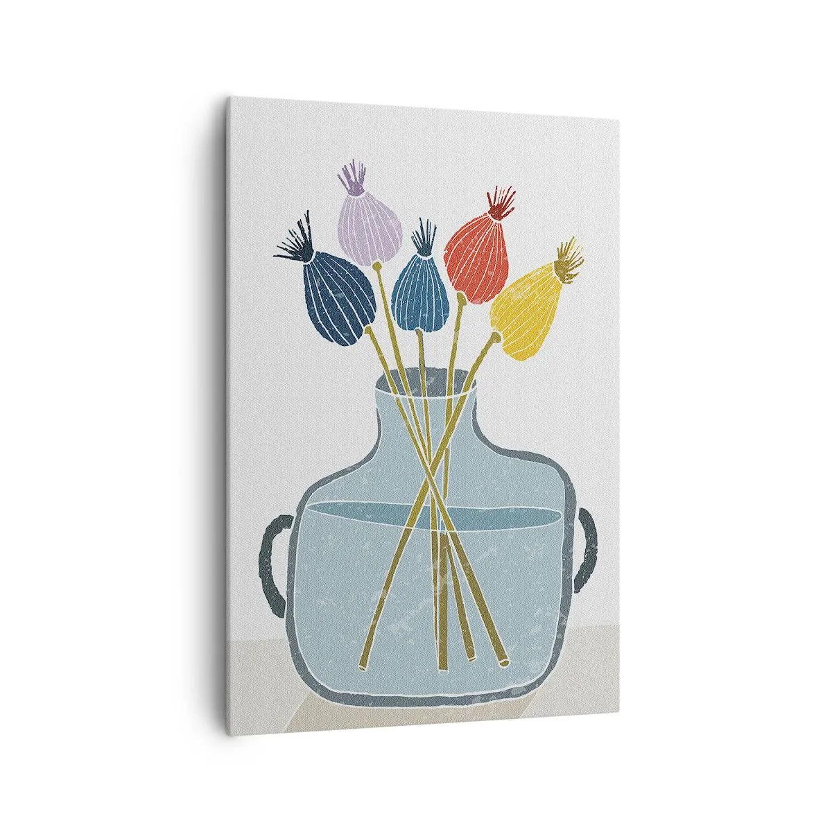 Quadro em tela - Como semeou a papoula - 70x100 cm