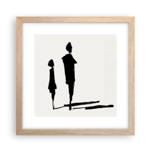 Pôster com moldura de carvalho claro - Certeza que juntos? - 30x30 cm