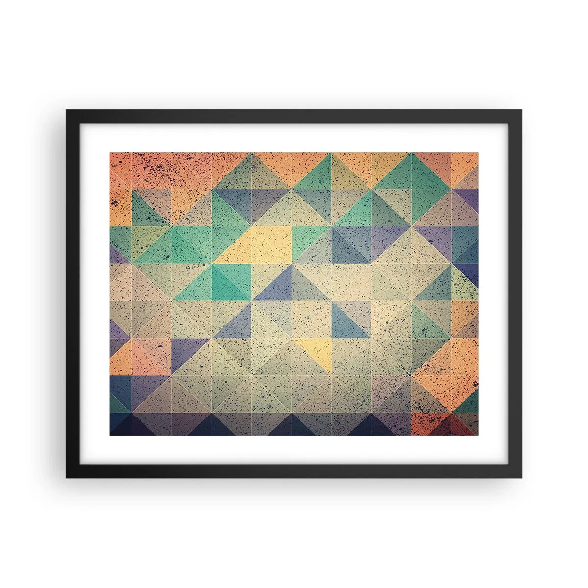 Pôster com moldura preta - República dos triângulos - 50x40 cm