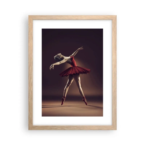 Pôster com moldura de carvalho claro - Prima ballerina - 30x40 cm