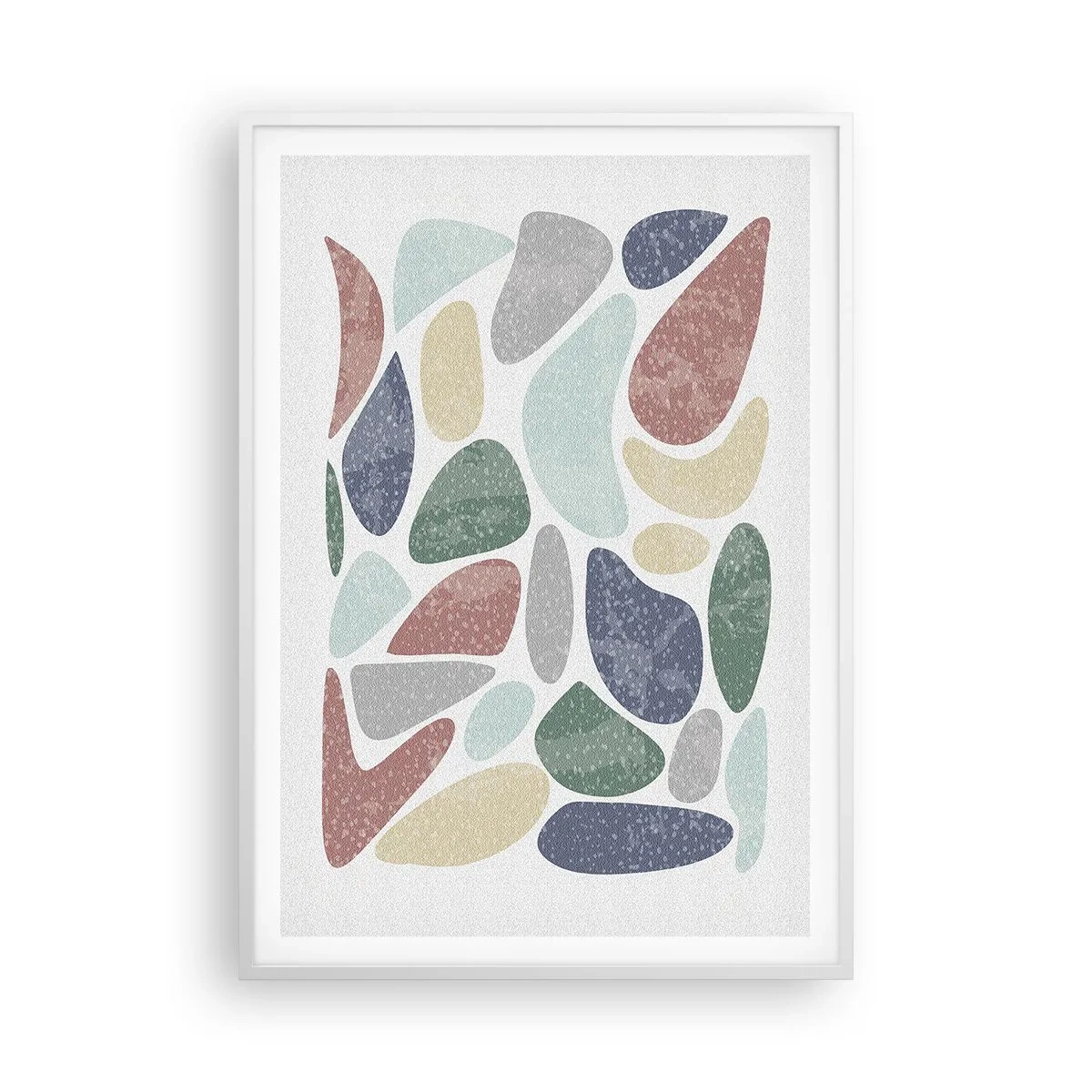 Pôster em moldura branca - Um mosaico de cores em pó - 70x100 cm