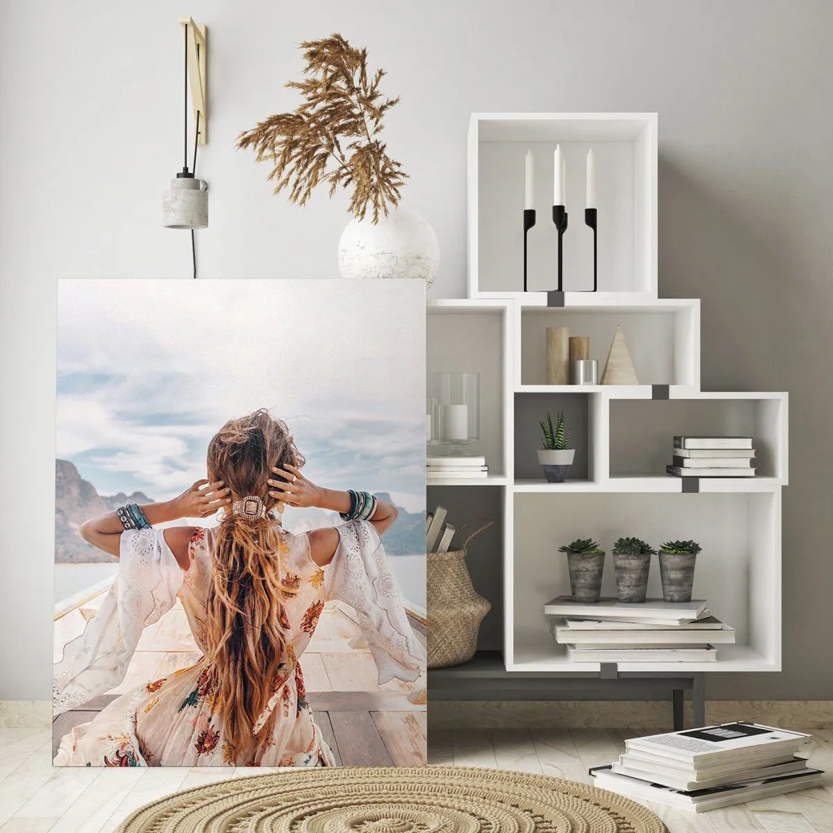 Quadro em vidro - A caminho da felicidade - 50x70 cm