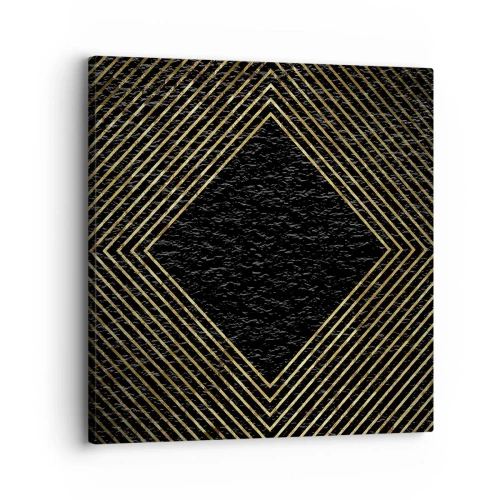 Quadro em tela - Geometria em estilo glamoroso - 30x30 cm