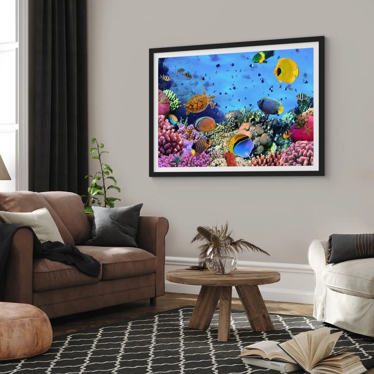 Pôster com moldura preta - E o que sabemos sobre a vida... - 100x70 cm