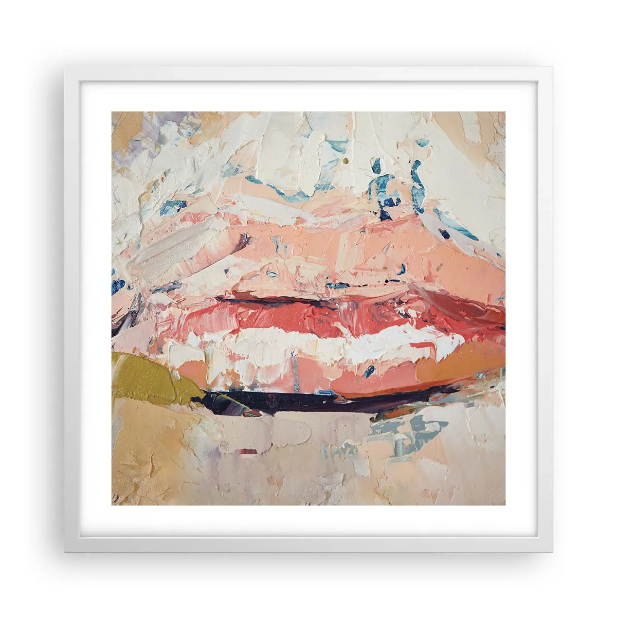 Pôster em moldura branca - Desperta os sentidos - 50x50 cm