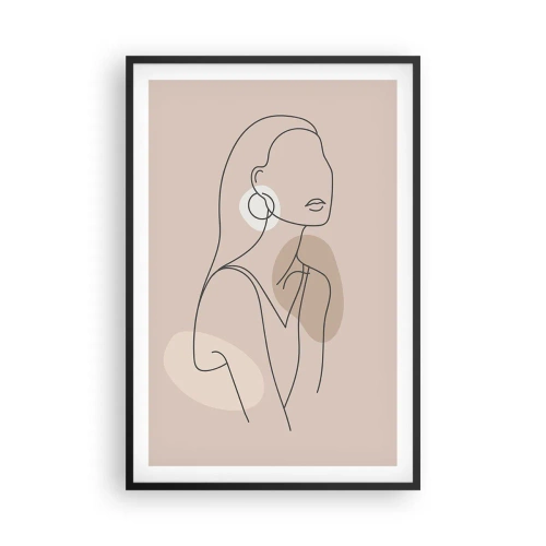 Pôster com moldura preta - Um ícone da feminilidade - 61x91 cm