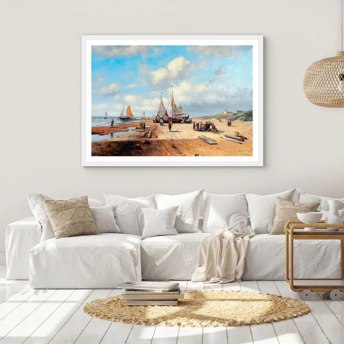 Pôster em moldura branca - Pós-caça bem-sucedida - 100x70 cm