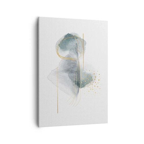 Quadro em tela - Sobre a relação entre o cinza e o dourado - 50x70 cm