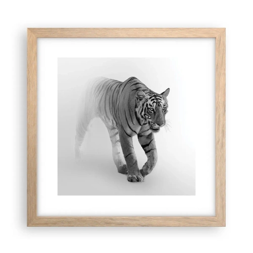 Pôster com moldura de carvalho claro - À espreita na névoa - 30x30 cm