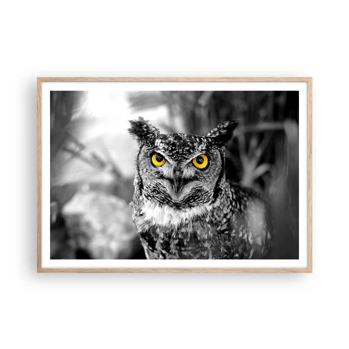 Pôster com moldura de carvalho claro - Nada pode ser escondido - 100x70 cm