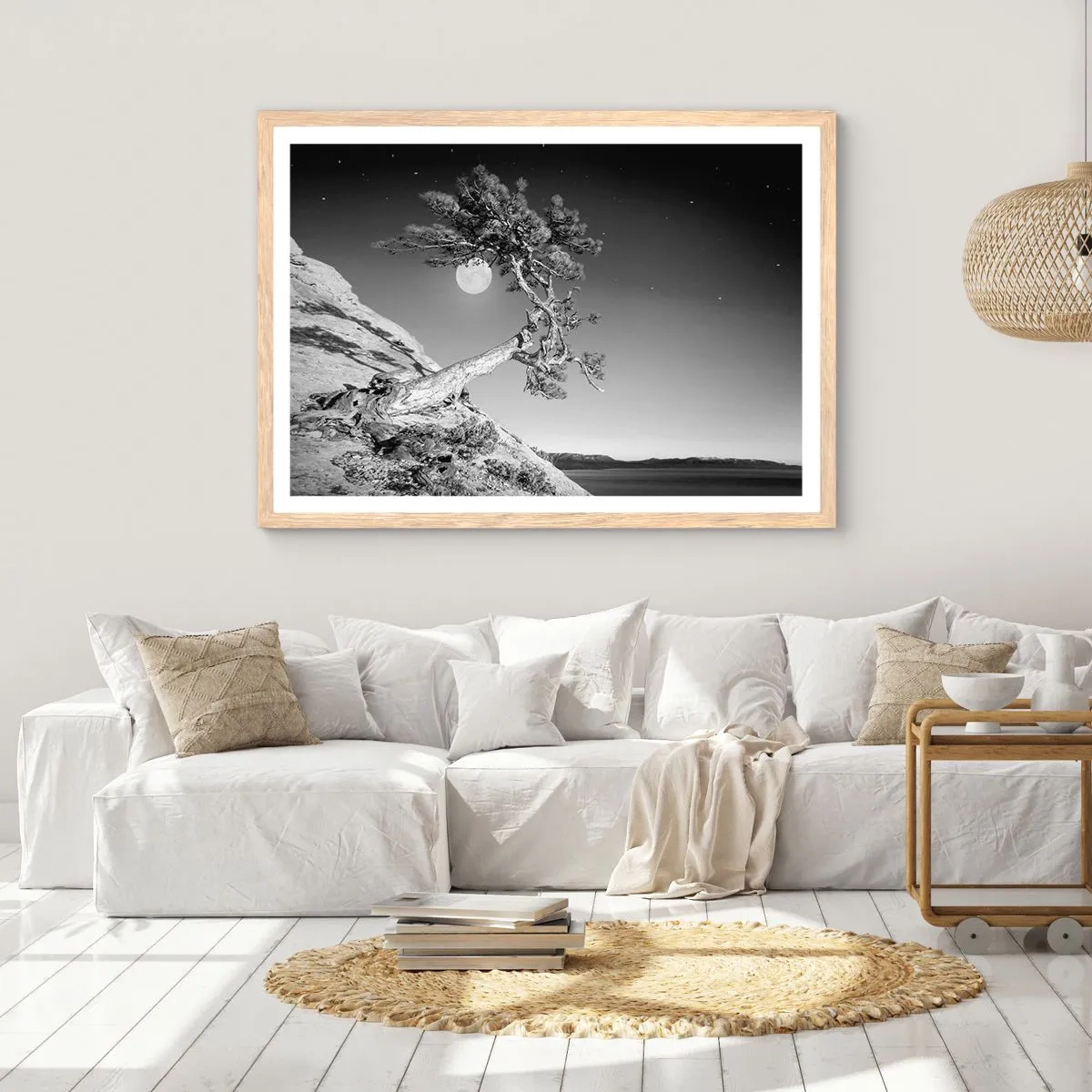 Pôster com moldura de carvalho claro - Guerreira vitoriosa - 70x50 cm