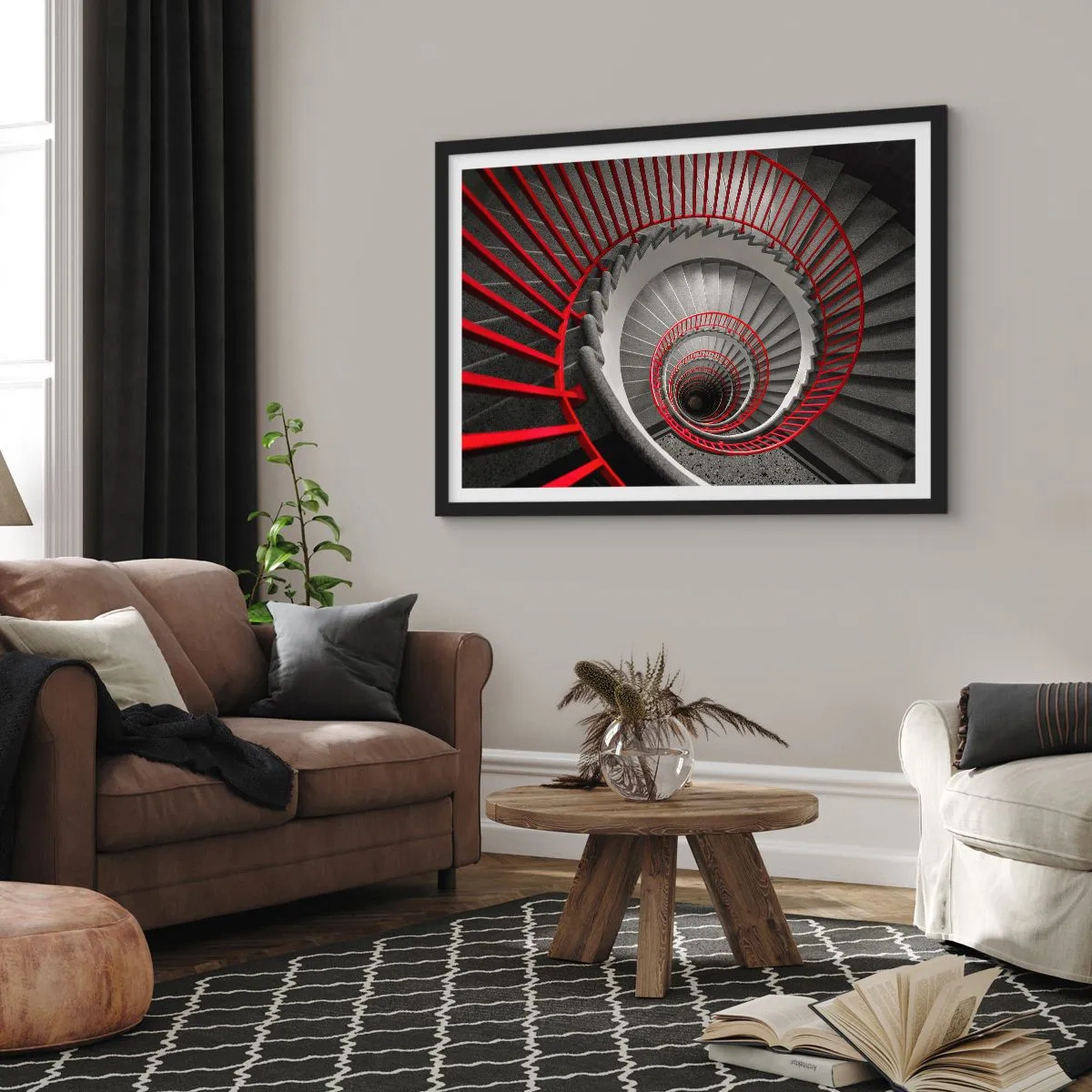 Pôster com moldura preta - Diversão de arquitetura - 100x70 cm