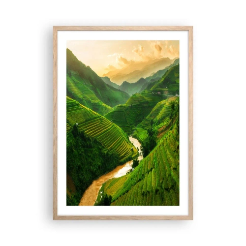 Pôster com moldura de carvalho claro - Vale vietnamita - 50x70 cm