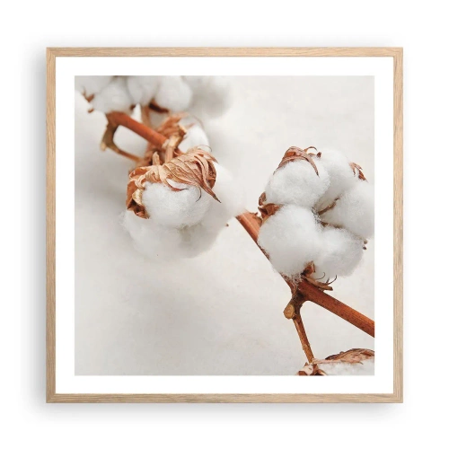 Pôster com moldura de carvalho claro - Apenas acaricie - 60x60 cm