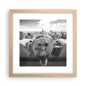 Pôster com moldura de carvalho claro - A cidade das cidades - 30x30 cm