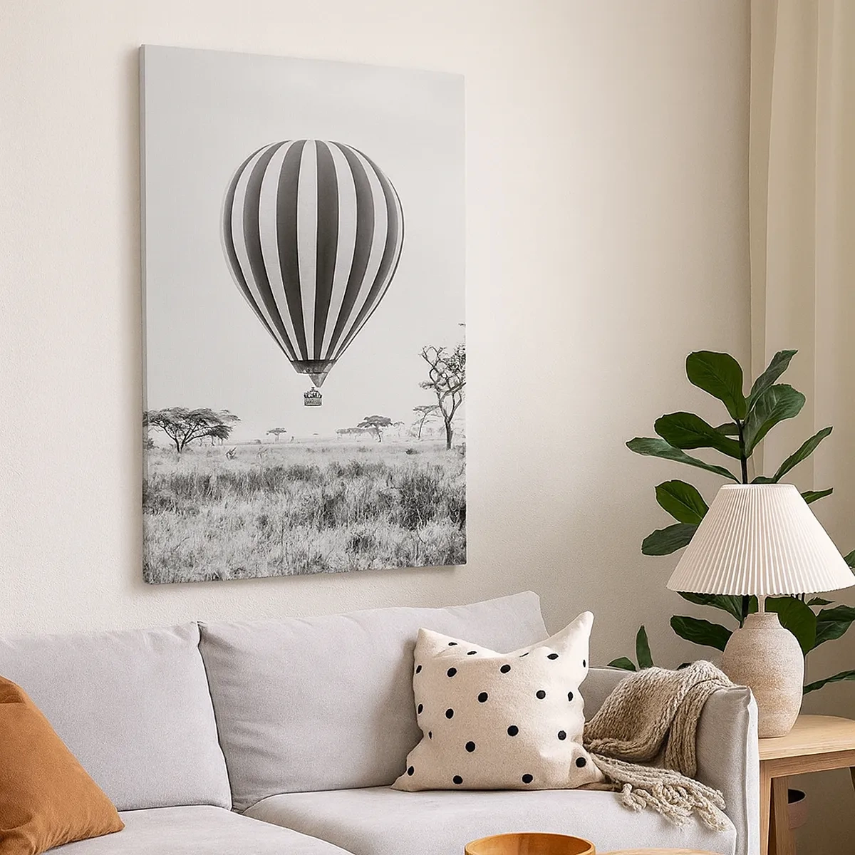 Quadro em tela - Sobre a savana - 50x70 cm