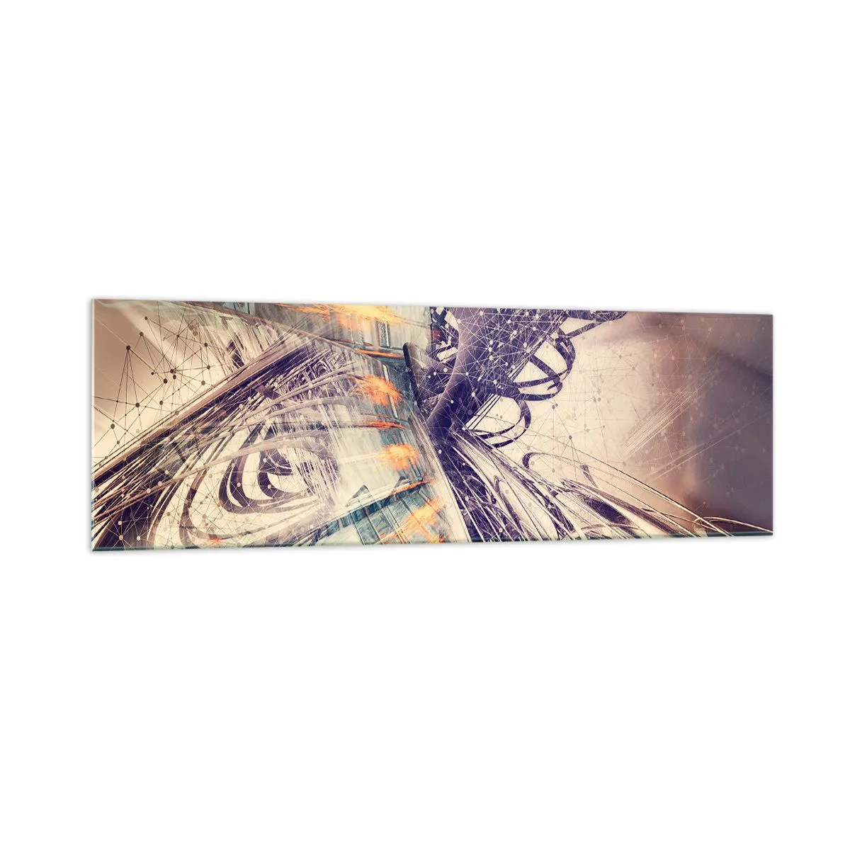 Quadro em vidro - Com muita pressa - 160x50 cm