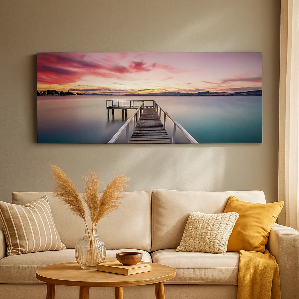 Quadro em tela - A chama suave da noite - 30x30 cm