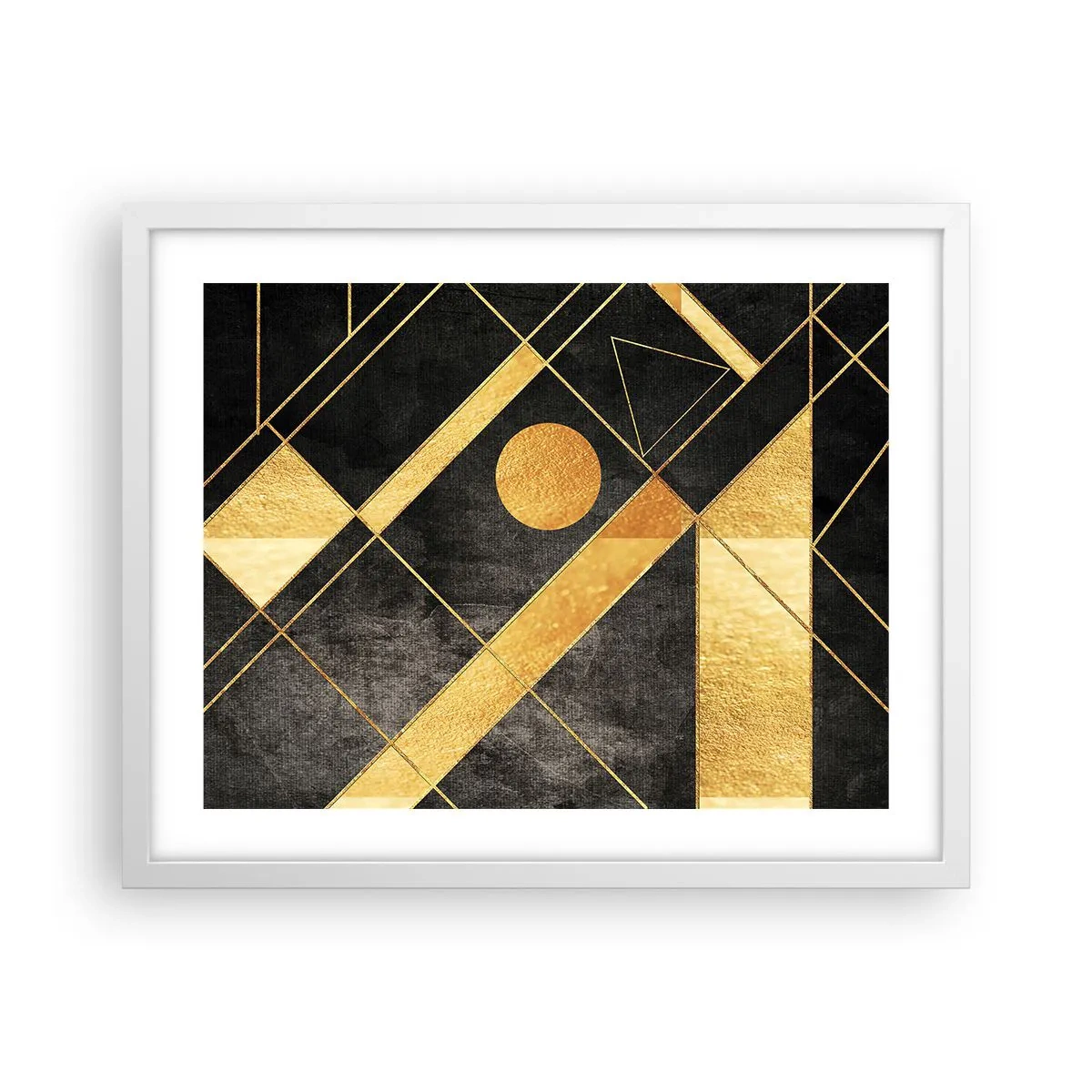 Pôster em moldura branca - Sol do Deserto - 50x40 cm