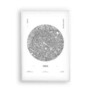 Pôster em moldura branca - Anatomia de Paris - 61x91 cm