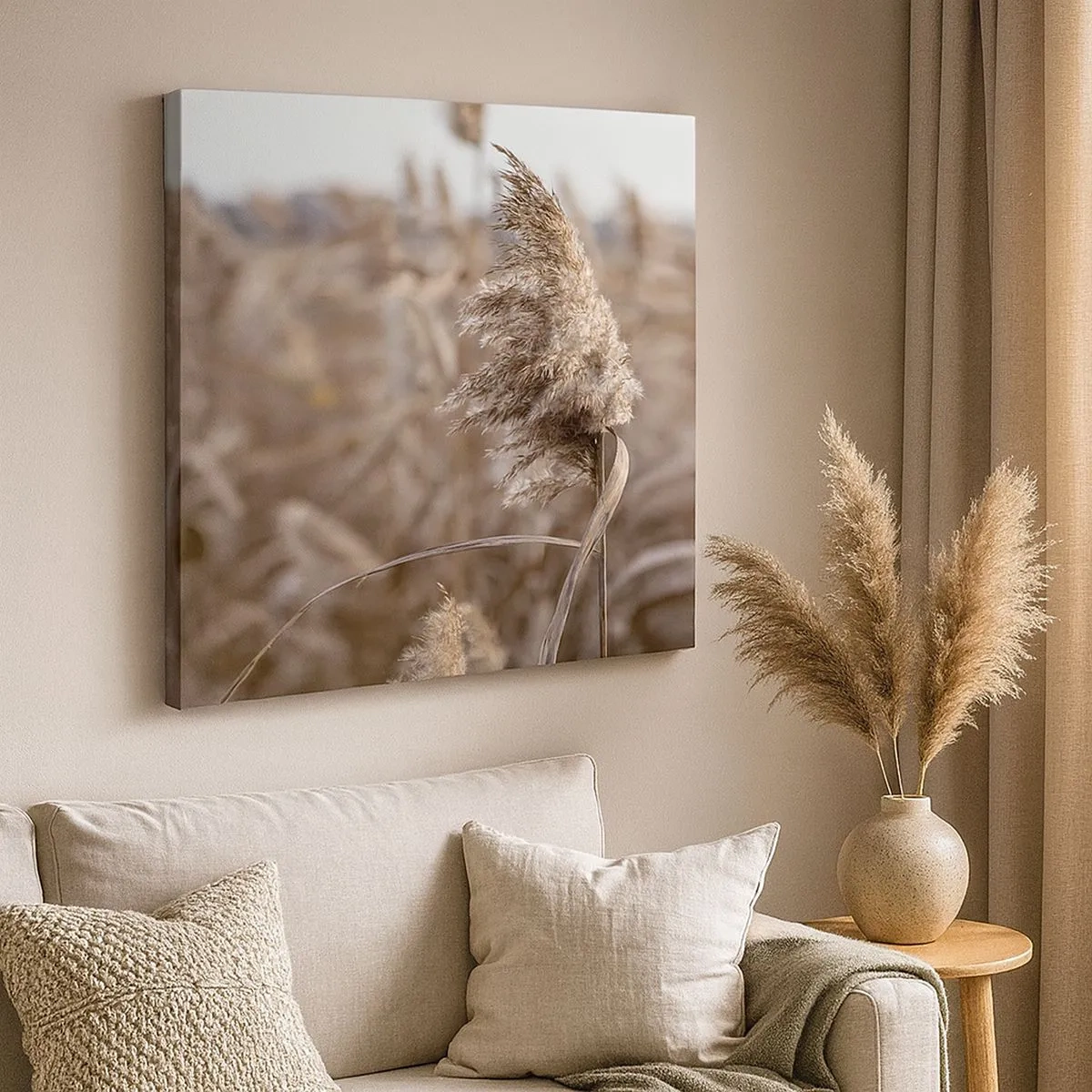 Quadro em tela - É hora de voar com o vento - 30x30 cm