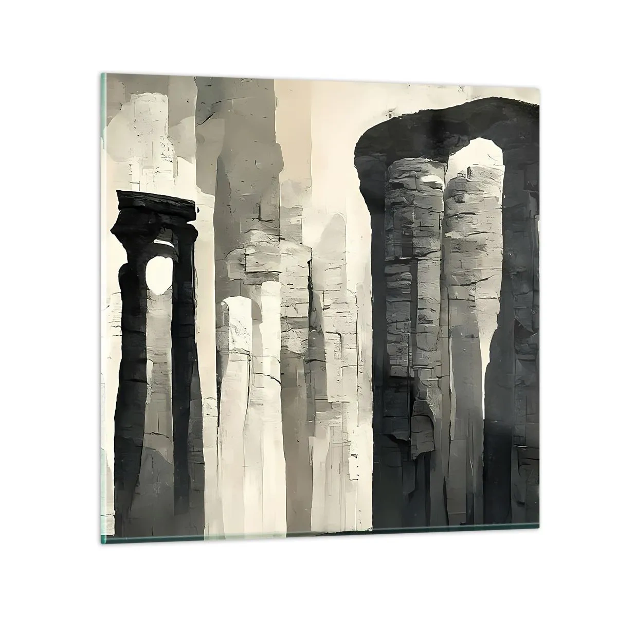Quadro em vidro - A majestade da antiguidade - 30x30 cm