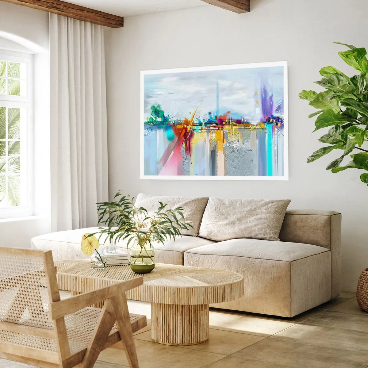 Pôster - Ponte da alegria sobre o rio da vida - 70x50 cm