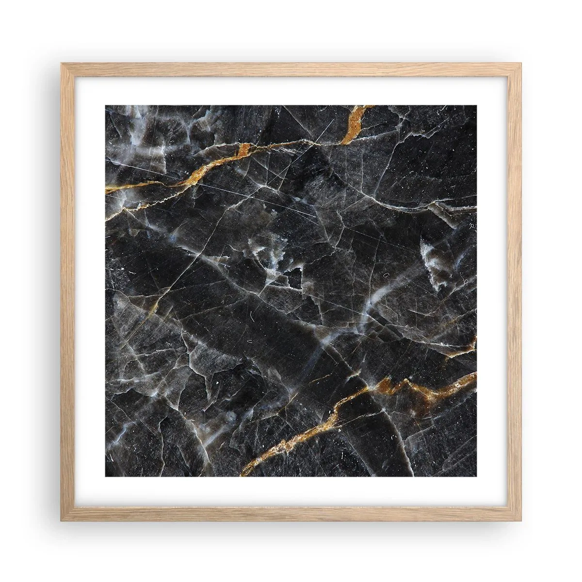 Pôster com moldura de carvalho claro - A vida interior da pedra - 50x50 cm
