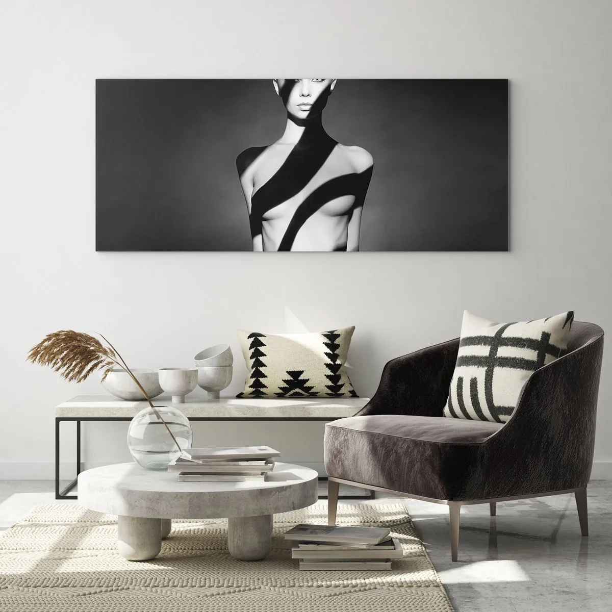 Quadro em vidro - No brilho e na sombra - 120x50 cm