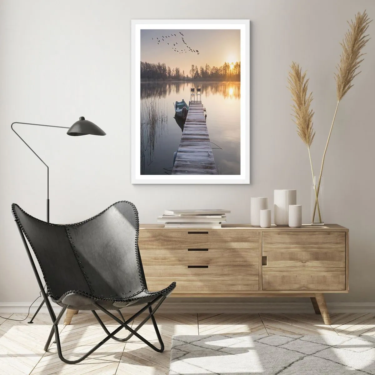 Pôster em moldura branca - Voltarei dentro de algum tempo - 70x100 cm