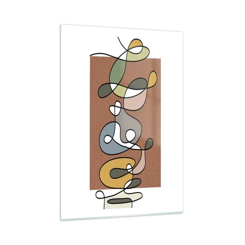 Quadro em vidro - Abstração que vale a pena sorrir - 50x70 cm