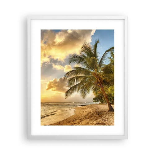 Pôster em moldura branca - Eterno verão, férias eternas - 40x50 cm