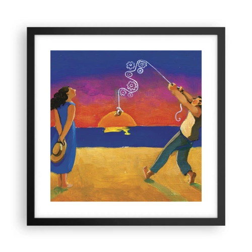 Pôster com moldura preta - Mais do que uma estrela do céu - 40x40 cm