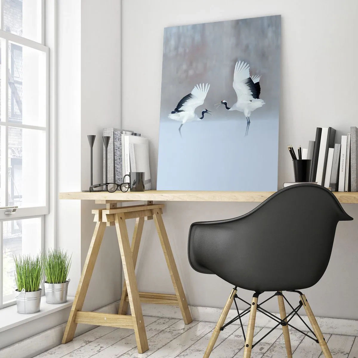 Quadro em vidro - Dança no nevoeiro - 50x70 cm