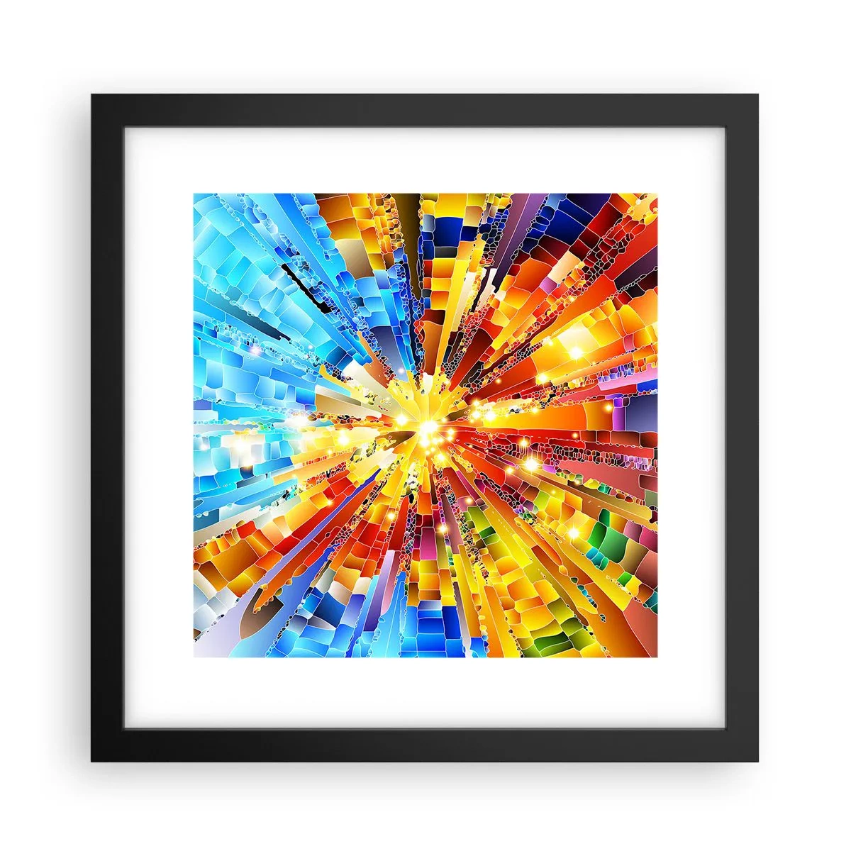 Pôster com moldura preta - In medias res - 30x30 cm