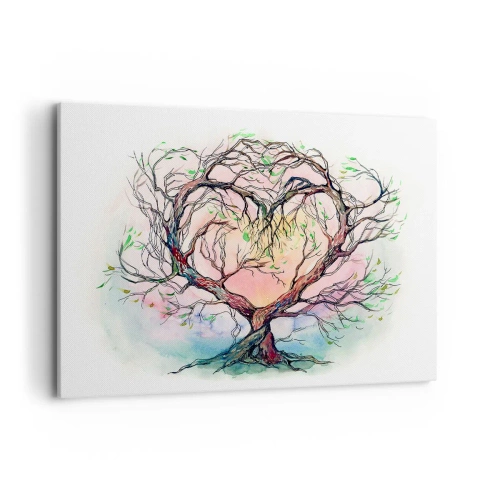 Quadro em tela - Juntos contra os vendavais - 100x70 cm