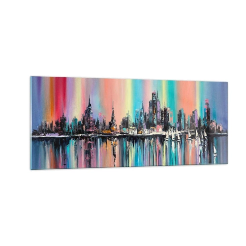 Quadro em vidro - Brilho da noite - 100x40 cm