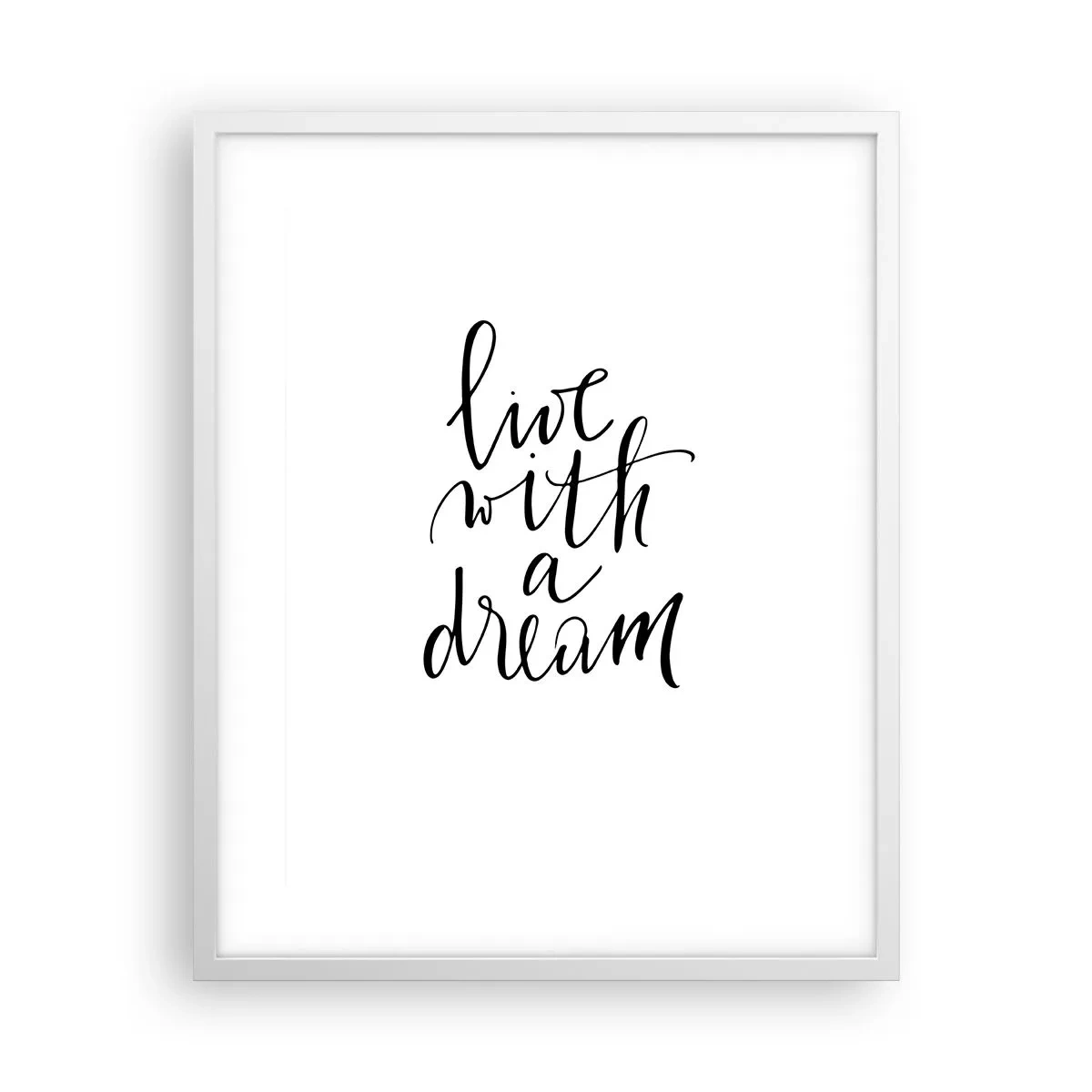 Pôster em moldura branca - Of course - 40x50 cm