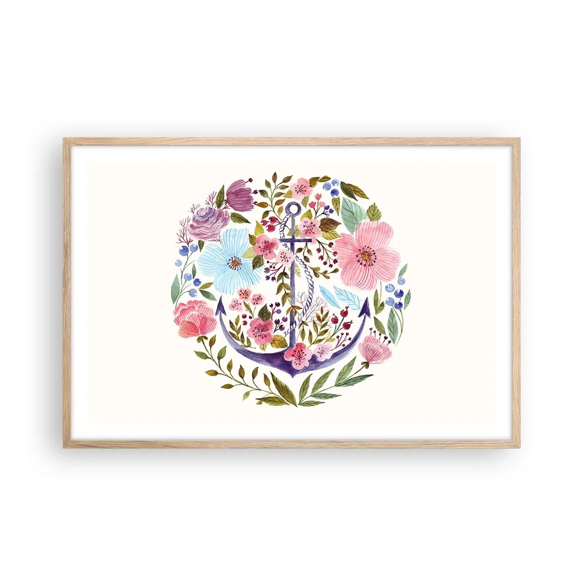 Pôster com moldura de carvalho claro - O bom sonho de um marinheiro - 91x61 cm