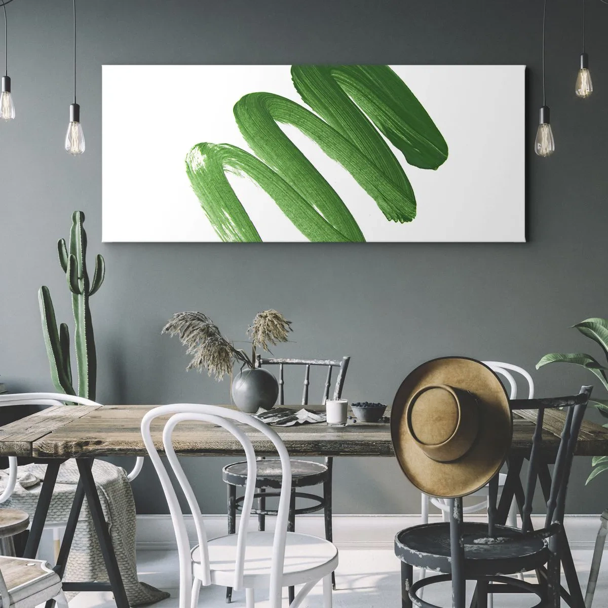 Quadro em tela - Piada verde - 160x50 cm