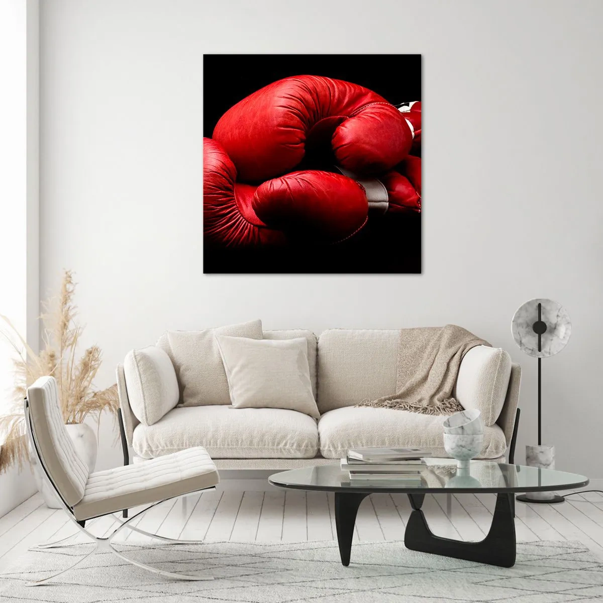 Quadro em vidro - As emoções da luta ficaram para trás - 40x40 cm