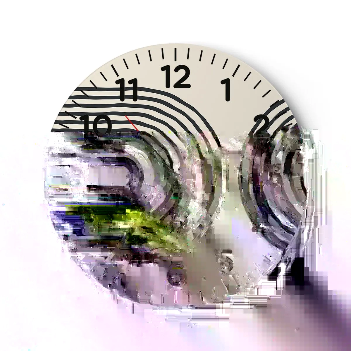 Relógio de parede - Relógio em vidro - Em um momento... - 30x30 cm